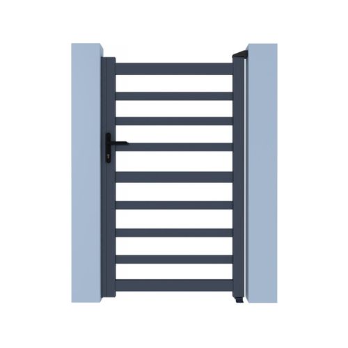 Portillon Aluminium Ajouré "marius" - 100 X 180 Cm - Gris