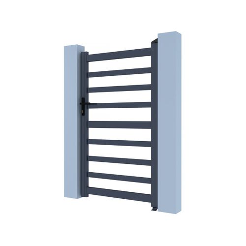 Portillon Aluminium Ajouré "marius" - 100 X 120 Cm  - Gris