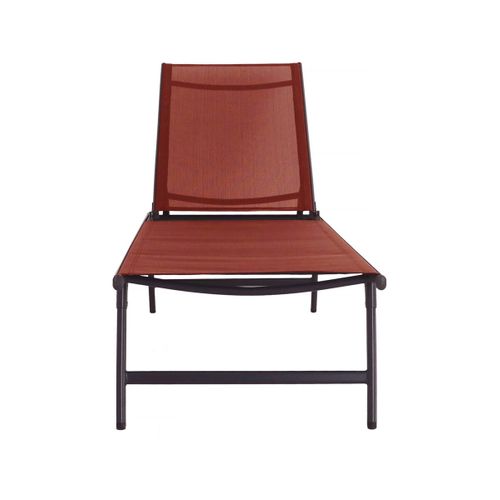 Lot De 2 Bains De Soleil En Métal "sublima" - 180 X 54 X 104 Cm - Terracotta