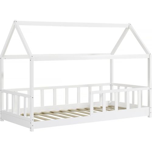 Lit Cabane Pour Enfant "mila" - 90 X 190 Cm - Blanc