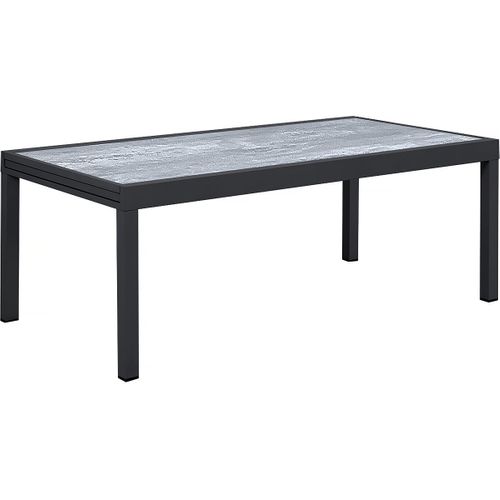 Salon De Jardin Repas "Lagos" - Table Extensible 200/320 X 105 X 76 Cm - 10 Chaises - Noir