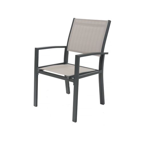 Salon De Jardin Repas Extensible "lagos" - 200/320 X 105 X 76 Cm - 12 Chaises - Taupe