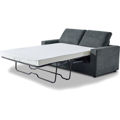 Canapé Convertible Express En Tissu "elena" - 3 Places - Couchage 140 Cm - Gris