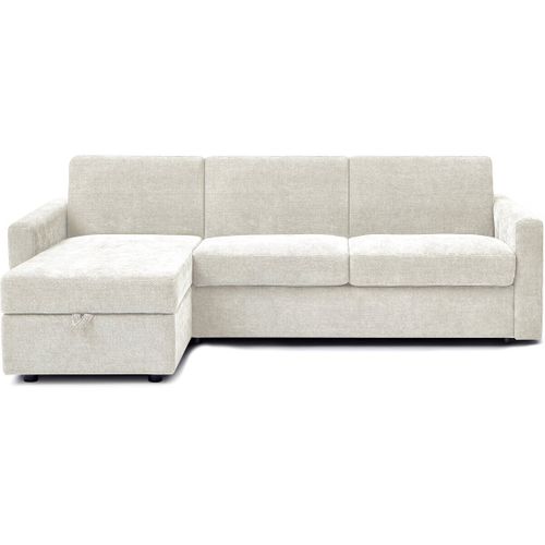 Canapé D'angle Réversible Convertible Express En Tissu "celia" - 3 Places  - Beige