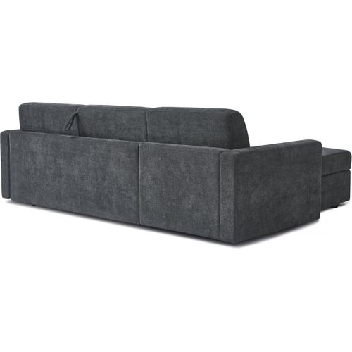 Canapé D'angle Réversible Et Convertible Express En Tissu "celia" - 3 Places - Gris