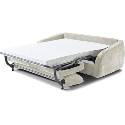 Canapé Convertible Express En Tissu Texturé "laurie" - Couchage 140 Cm -  3 Places - Beige