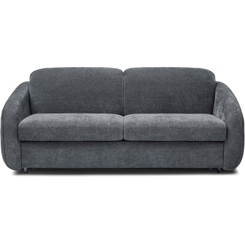 Canapé Convertible Express En Tissu Texturé "laurie" - Couchage 140 Cm - 3 Places - Gris