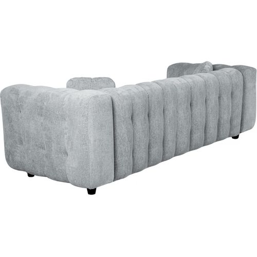 Canapé Droit En Tissu Bubble Chenille "vendome" - 3 Places - Gris