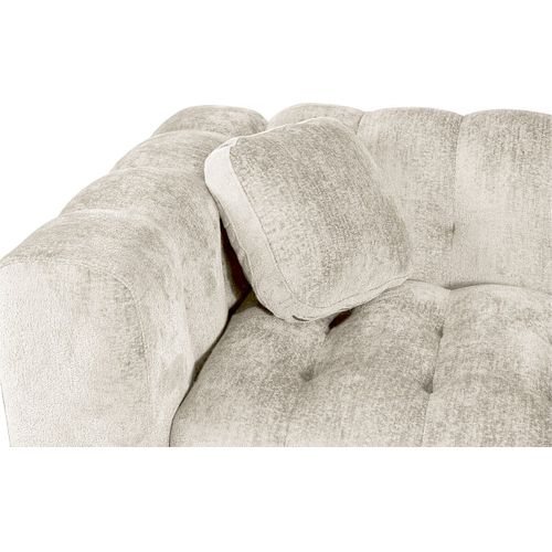 Canapé Droit En Tissu Bubble Chenille "vendome" - 3 Places - Beige