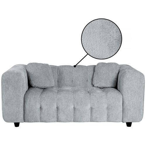 Canapé Droit En Tissu Bubble Chenille "vendome" - 2 Places - Gris
