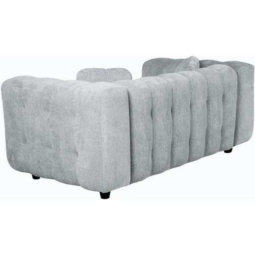 Canapé Droit En Tissu Bubble Chenille "vendome" - 2 Places - Gris