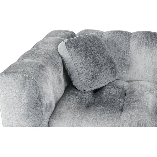 Canapé Droit En Tissu Bubble Chenille "vendome" - 2 Places - Gris