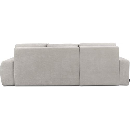 Canapé D'angle Gauche Convertible En Tissu Chenille "verneuil" - 3 Places - Beige