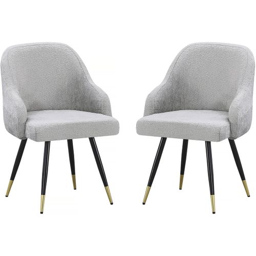 Lot De 2 Chaises En Tissu "harmony" - 54 X 57 X 90 Cm - Gris