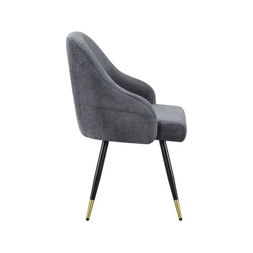 Lot De 2 Chaises En Tissu "harmony" - 54 X 57 X 90 Cm - Gris