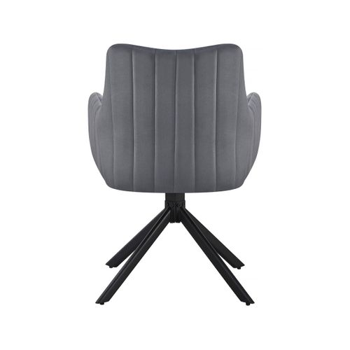 Lot De 2 Chaises En Tissu "pharell" - 60 X 61 X 91 Cm - Gris