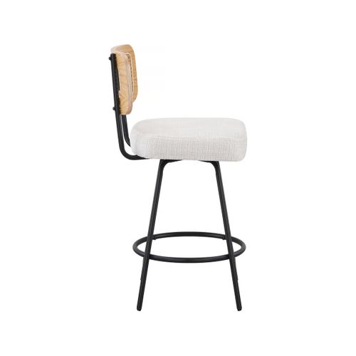 Lot De 2 Chaises Hautes En Tissu "wilfried" - 51 X 44 X 95 Cm - Beige