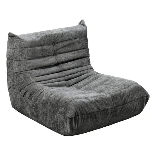 Chauffeuse En Tissu Texturé "velasca" - 95 X 100 X 75 Cm - Gris