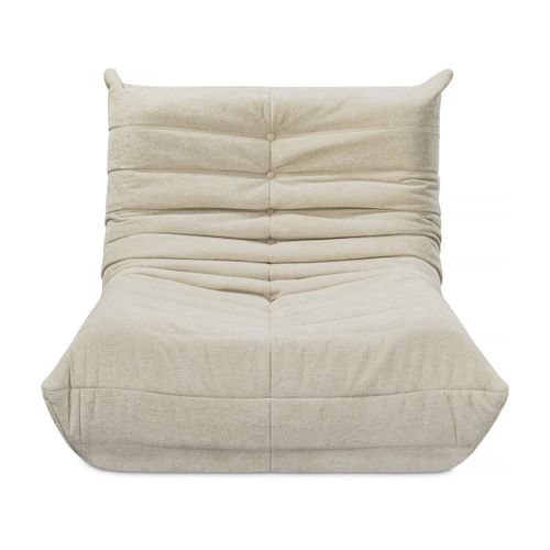 Chauffeuse En Tissu Texturé "velasca" - 95 X 100 X 75 Cm - Beige