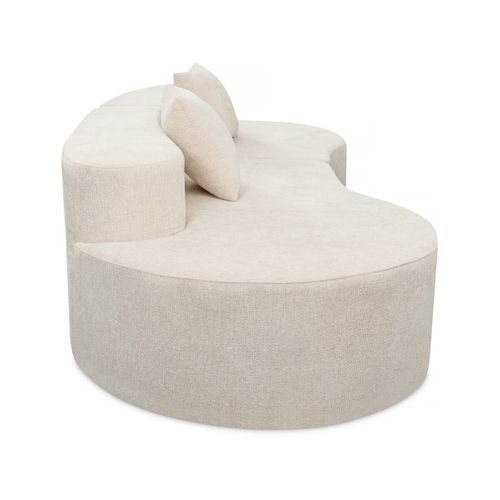 Canapé Compressé En Tissu "avola" - 3 Places - Beige