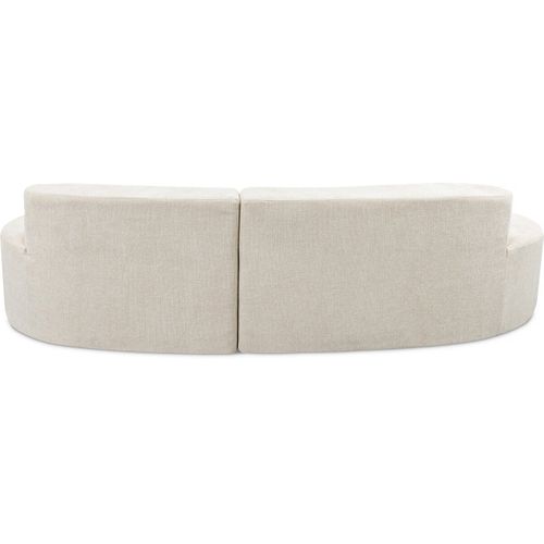 Canapé Compressé En Tissu "avola" - 3 Places - Beige