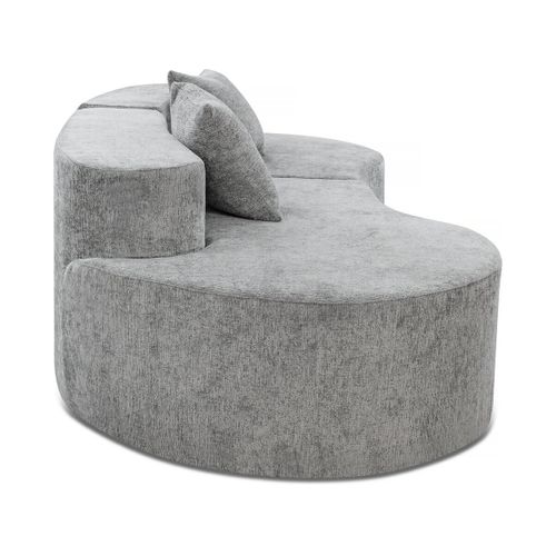 Canapé Virgule En Tissu Texturé "avola" - 3 Places - Gris