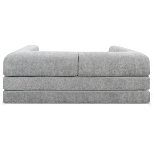 Canapé Droit Convertible En Tissu Texturé "elior" - 3 Places - Gris