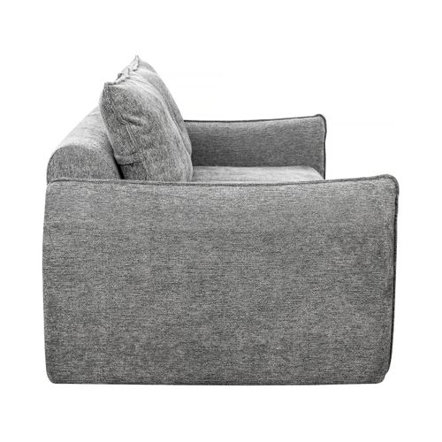 Canapé Droit Compressé En Tissu Texturé "silvano" - 3 Places - Gris