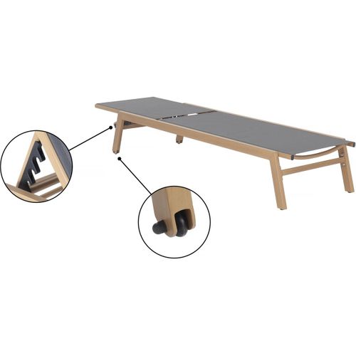 Bain De Soleil En Aluminium Imitation Bois "elysia" - Gris