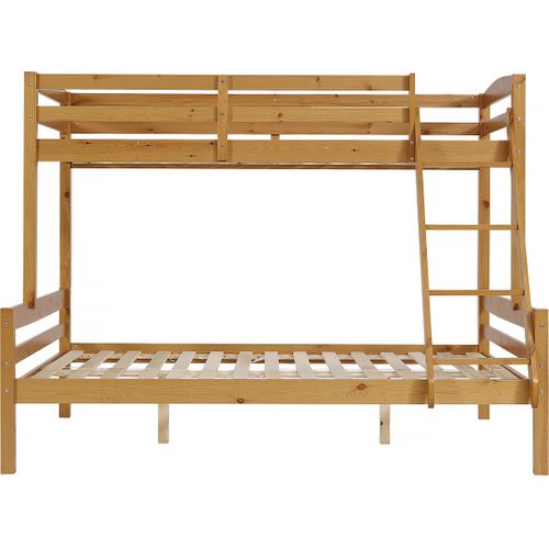 Lit Superposé En Bois "léa" - 140/90 X 190 Cm - Marron