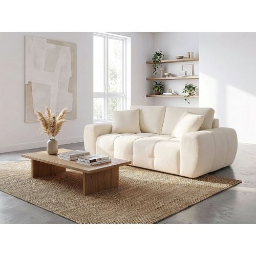 Canapé Droit En Tissu Style Bubble "léonie" - 2 Places - Beige