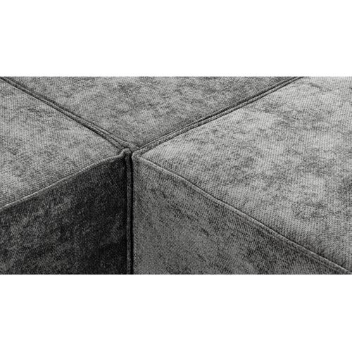 Canapé Droit Modulable En Tissu Texturé "lusso" - 3 Places - Gris