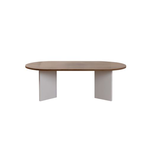 Table Basse En Bois "sable" - 60 X 119 X 40 Cm - Noyerblanc