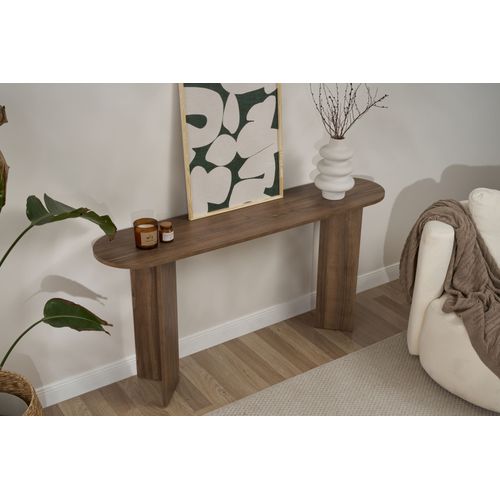 Console En Bois "sira" - 150 X 35 X 75 Cm - Noyer