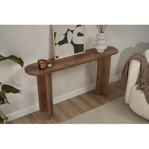 Table Console En Bois "sira" - 35 X 150 X 75 Cm - Noyer