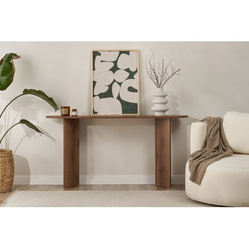 Table Console En Bois "sira" - 35 X 150 X 75 Cm - Noyer