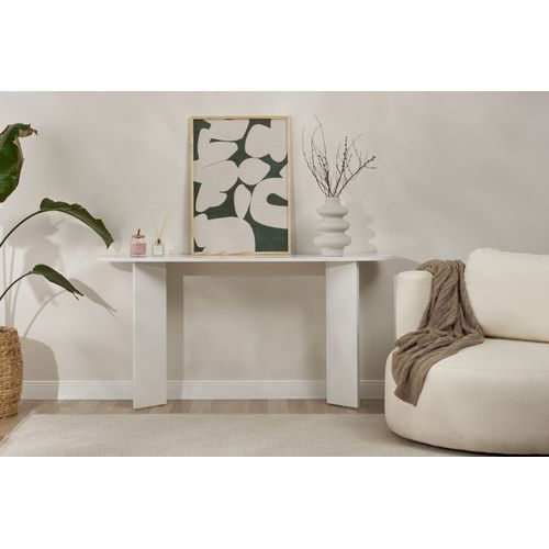 Table Console En Bois "sira" - 35 X 150 X 75 Cm - Blanc