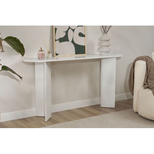 Table Console En Bois "sira" - 35 X 150 X 75 Cm - Blanc