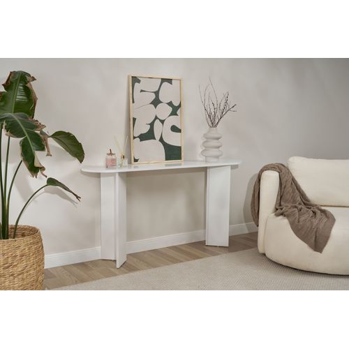 Table Console En Bois "sira" - 35 X 150 X 75 Cm - Blanc