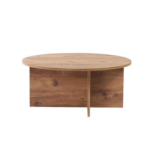 Table Basse En Bois "soleil" - 90 X 90 X 40 Cm - Pin Atlantique