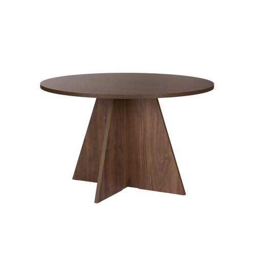 Table à Manger En Bois "virella" - 120 X 120 X 75 Cm - Noyer
