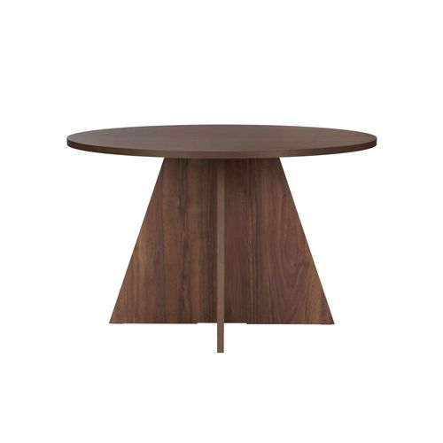 Table à Manger En Bois "virella" - 120 X 120 X 75 Cm - Noyer
