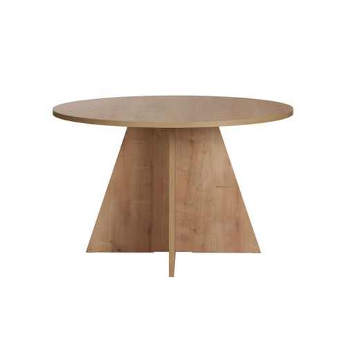 Table à Manger En Bois "virella" - 120 X 120 X 75 Cm - Chêne Saphir