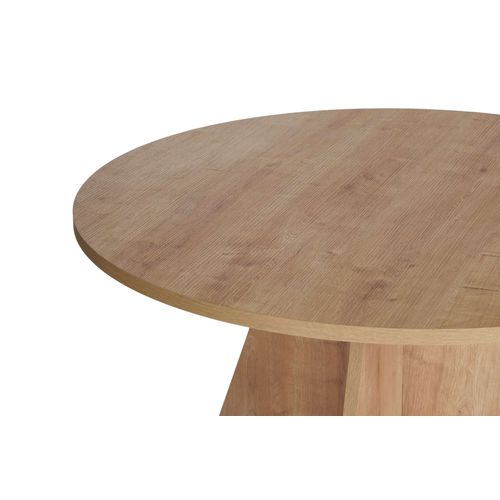 Table à Manger En Bois "virella" - 120 X 120 X 75 Cm - Chêne Saphir