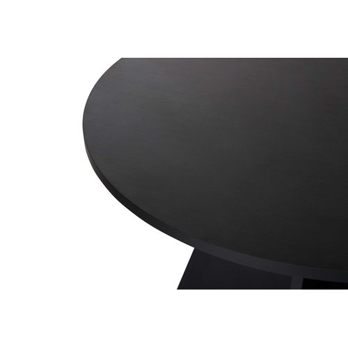 Table à Manger En Bois "virella" - 120 X 120 X 75 Cm - Bois Noir