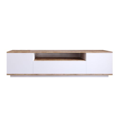 Meuble TV En Bois "fr7" - 180 X 44 X 44 Cm - Pin Atlantiqueblanc
