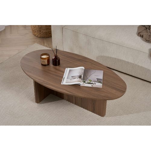 Table Basse En Bois "orba" - 120 X 65 X 40 Cm - Noyer