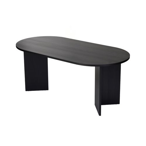 Table à Manger En Bois "sablin" - 180 X 89 X 75 Cm - Bois Noir