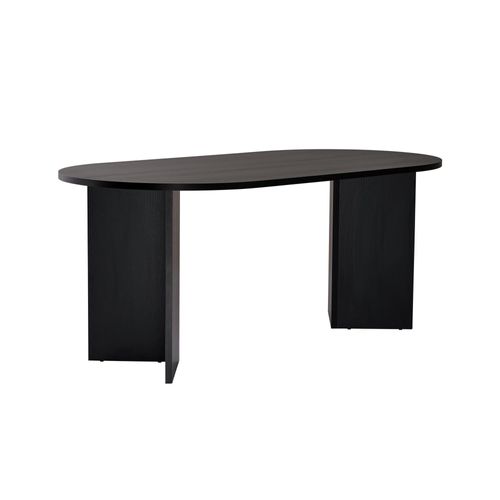 Table à Manger En Bois "sablin" - 180 X 89 X 75 Cm - Bois Noir