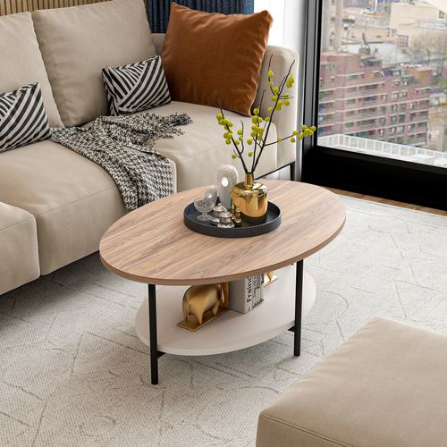 Table Basse En Bois "elis" - 90 X 60 X 36 Cm - Chêneblanc